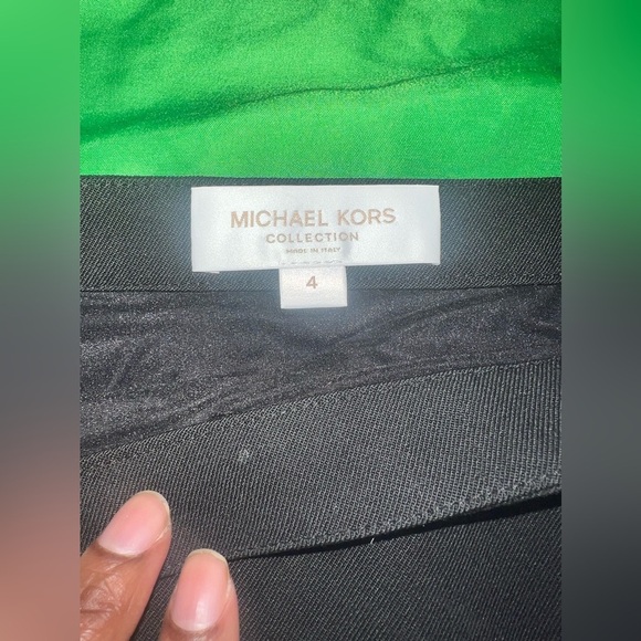 Michael Kors Collection Black Side Slit Midi 100% Wool Skirt size 4 - Picture 6 of 8